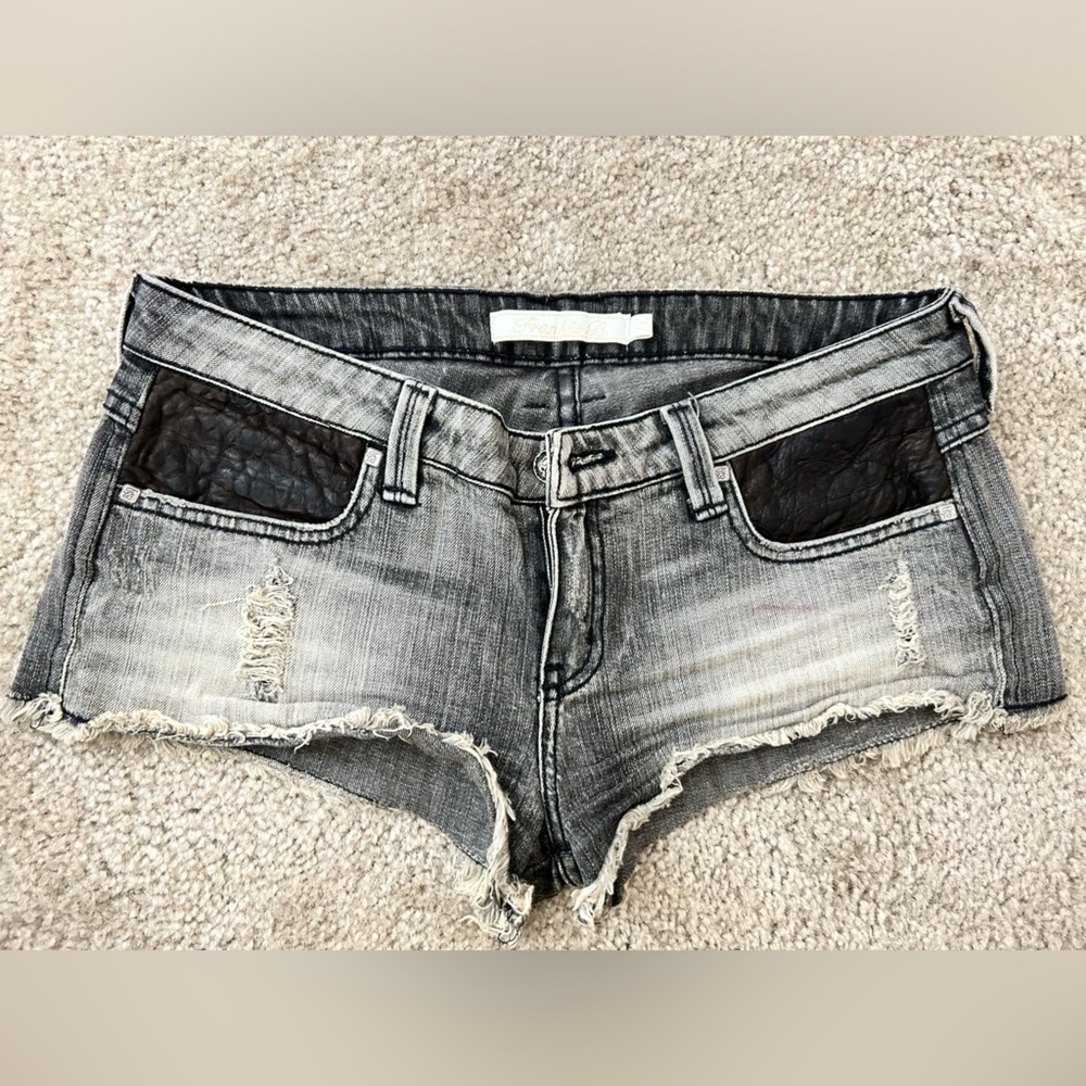 Frankie B Leather Accent Shorts